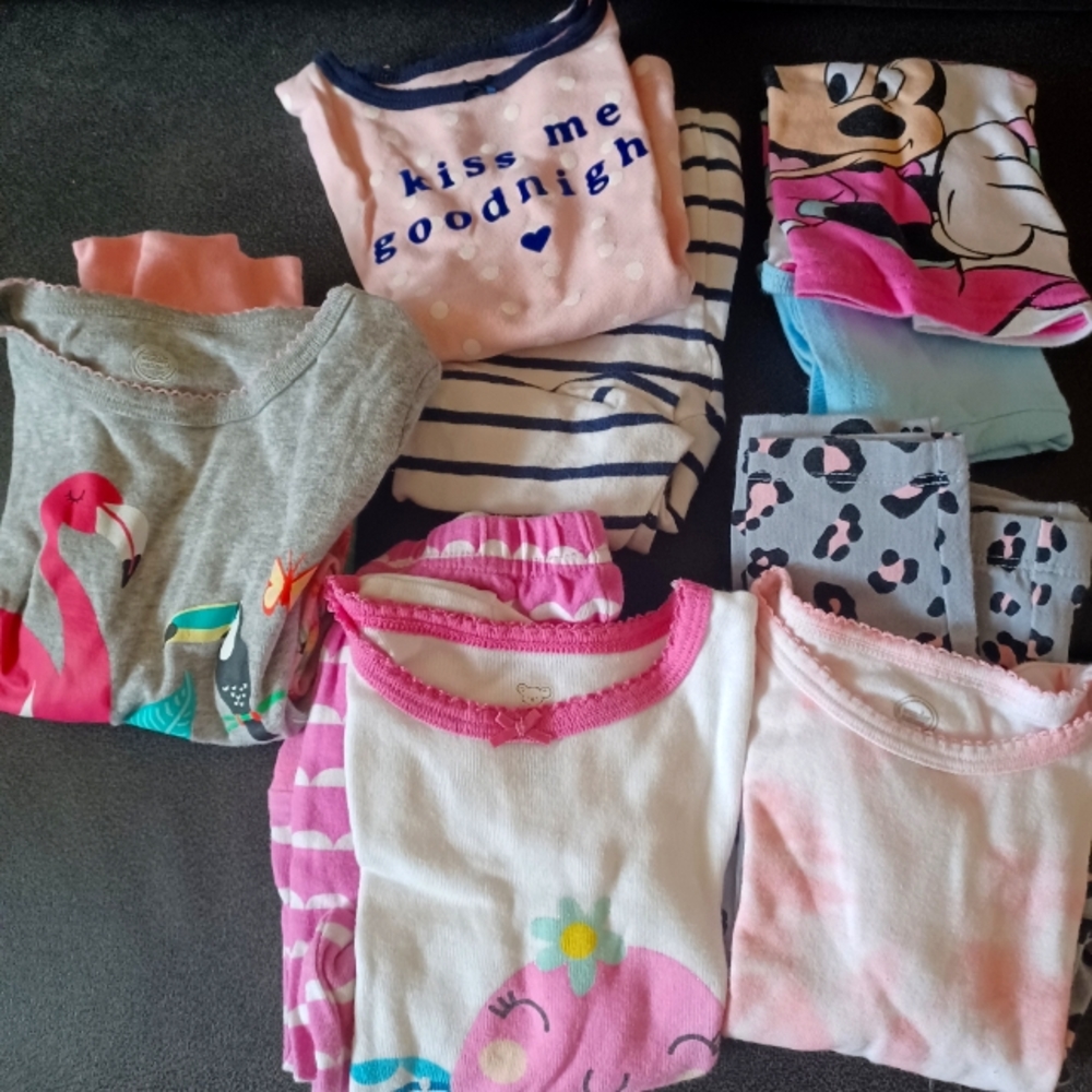 15 Sets 2T Girls Pajama Bundle